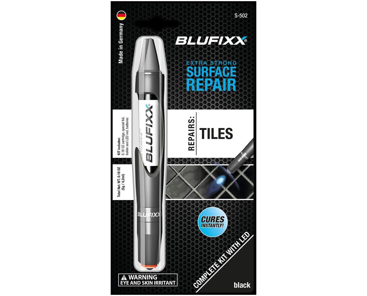 Strong Surface Repair Kit for Tiles(Black) with LED Light