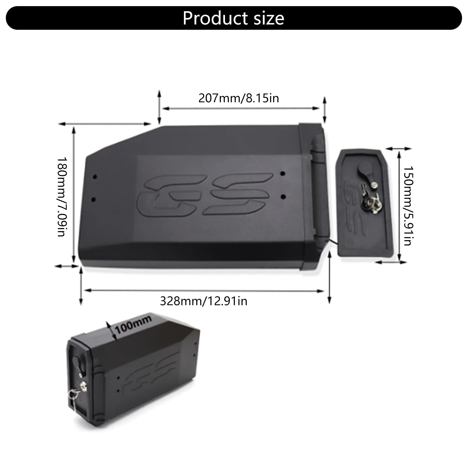 Boîte de rangement pour outils de moto - Construction ABS - Avec clé - Convient pour R1200GS R1250GS TKR502 Adventure Bike Models - Côté gauche