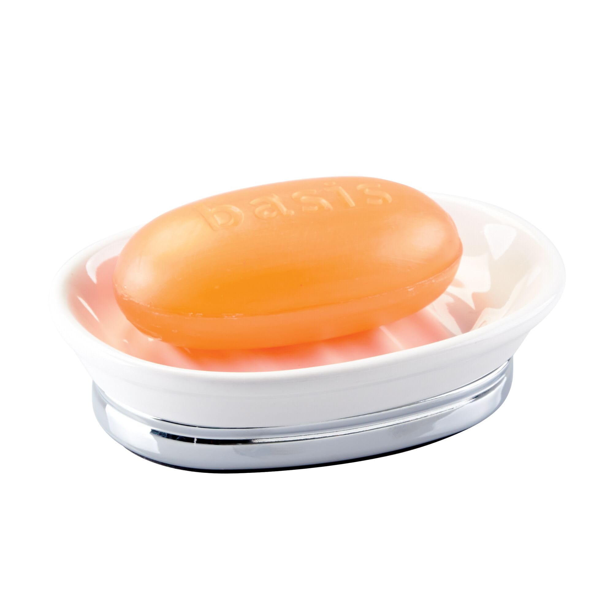Interdesign White Idesign Soap Dish For Bar Soap – York Collection –