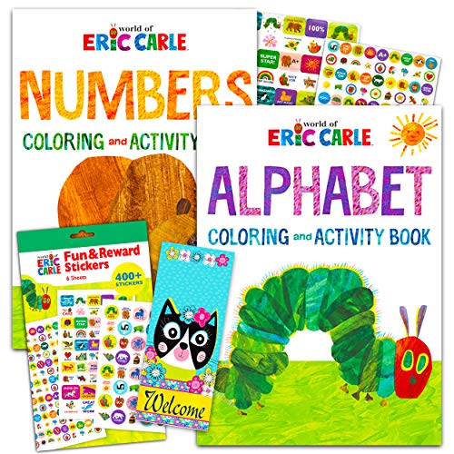 Eric Carle Activity Book Bundle Eric Carle Coloring Book Set - 2 Pack Eric Carle Coloring Book with Eric Carle Stickers (Eric Carle Party Favors)