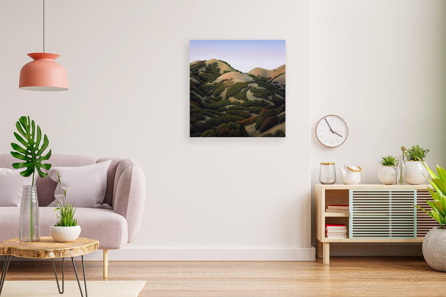 VERRE ARTVERRE ART Printed Framed Canvas Painting for Home Decor Office Wall Studio Wall Living Room Decoration (14x14inch Wrapped) - Foothills