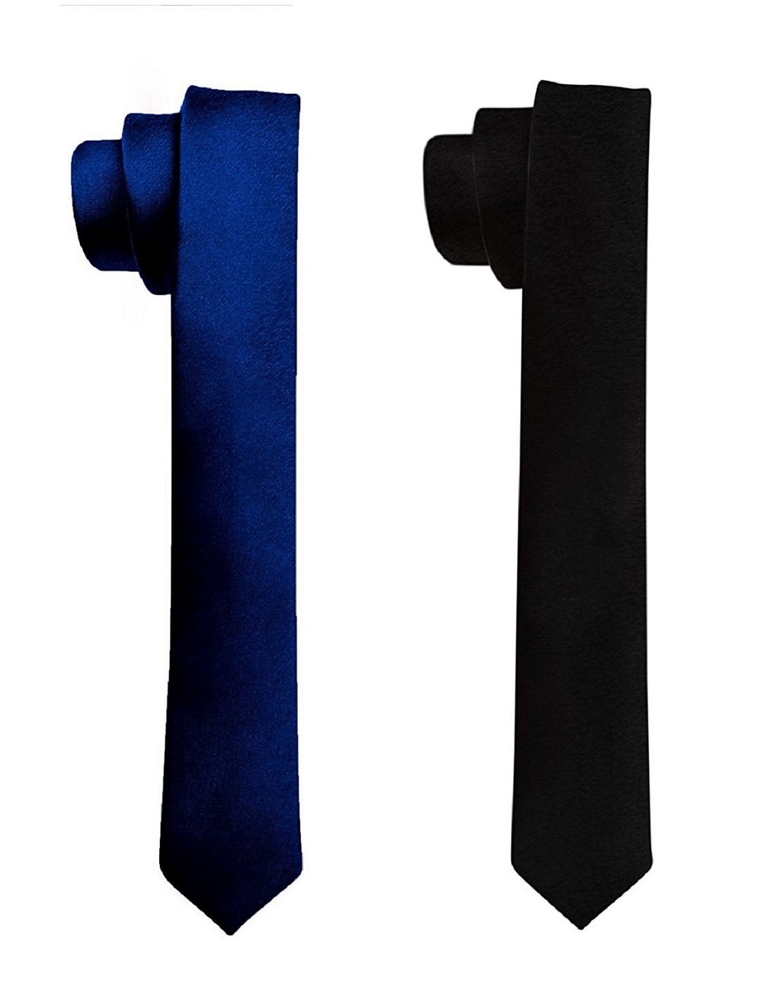 Boy/Men's Black and Navy Blue Slim Tie COMBO-image-42