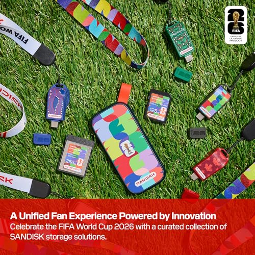 Image of SANDISK 128GB SD UHS-II Card - FIFA World Cup 2026 Edition, Up to 300MB /s Read and Write Speeds, V90, 8K, Officially Licensed Product of FIFA World Cup 2026 - SDSDXDM-128G-GN4IH