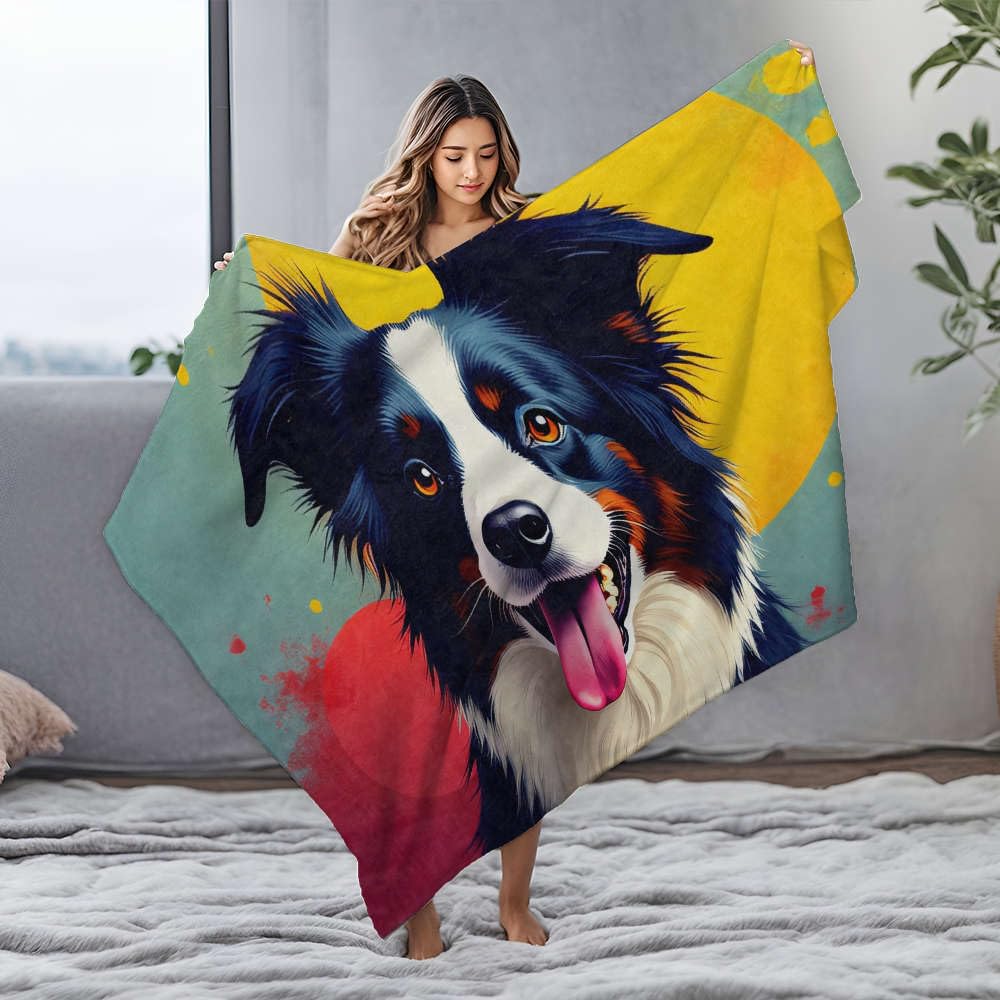 Couverture en flanelle A Happy Dog grand plaid bébé pour moments cocooning au salon