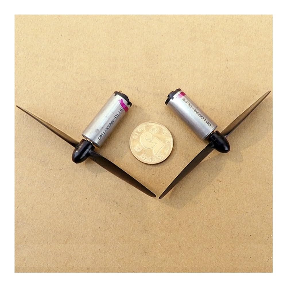 2 juegos de arranque electrónico M50 3-6V CC 15000RPM DC Arrancador electrónico con hélice negra CW CCW modelo avión helicóptero ventilador DIY kits