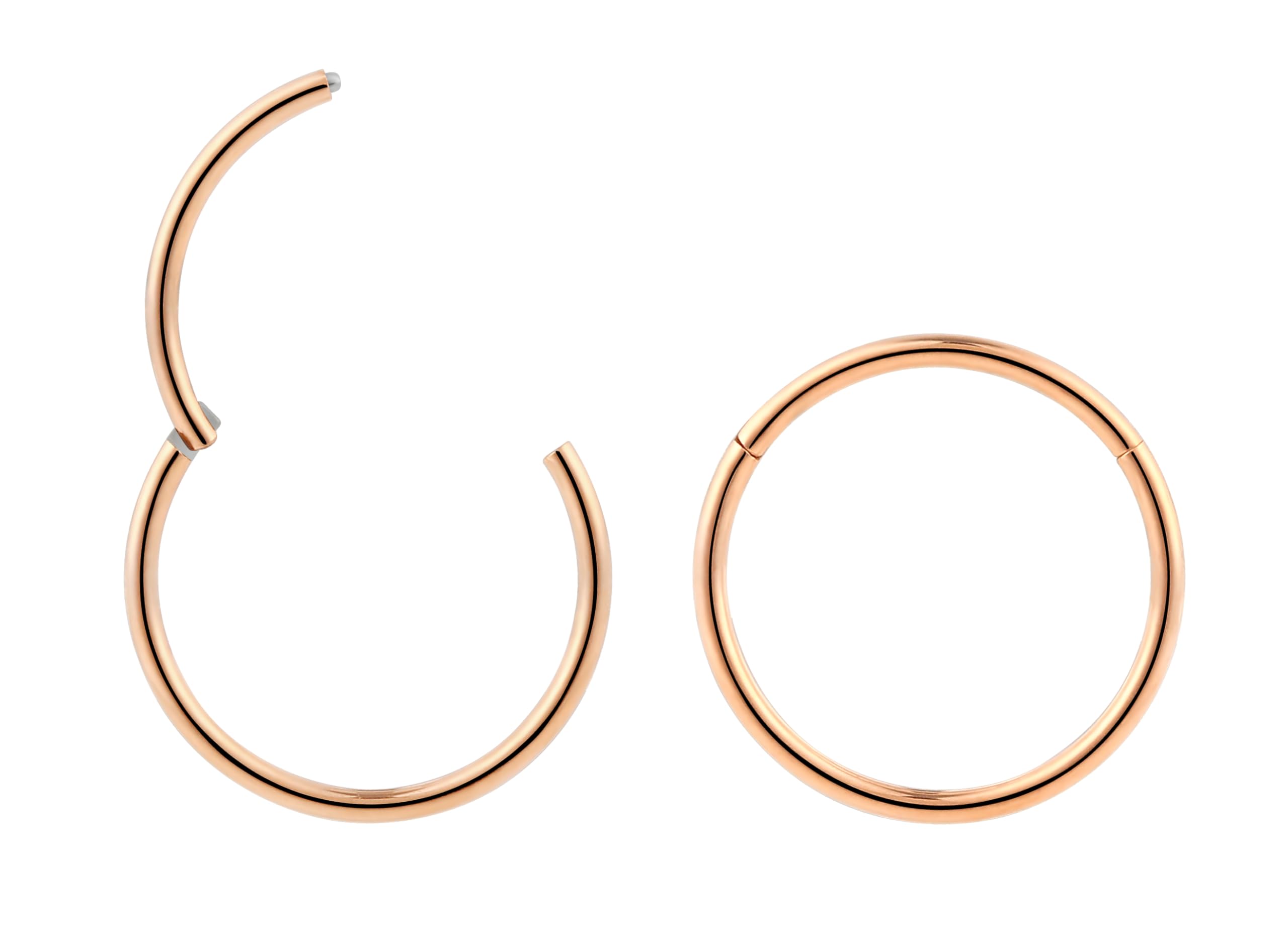 365 SLEEPERS 2 sztuki tytanu 18G unisex zawiasowy Segment Hoop kolczyk w nosie przegroda Helix Tragus śpiące kolczyki 6mm - 13mm