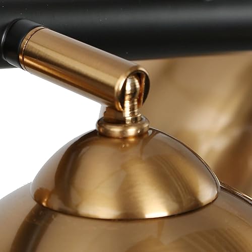 Miniatura 8 de Candelabros para comedor, iluminación ajustable de isla de cocina de 6 luces, gran lámpara moderna negra y dorada, lámparas de comedor sobre mesa