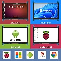 Vista 6 de 5 pulgadas IPS LCD pantalla táctil panel 800 × 480 pantalla capacitiva HDMI Monitor para Raspberry Pi 5/4/3, BB negro, Windows 10 8 7