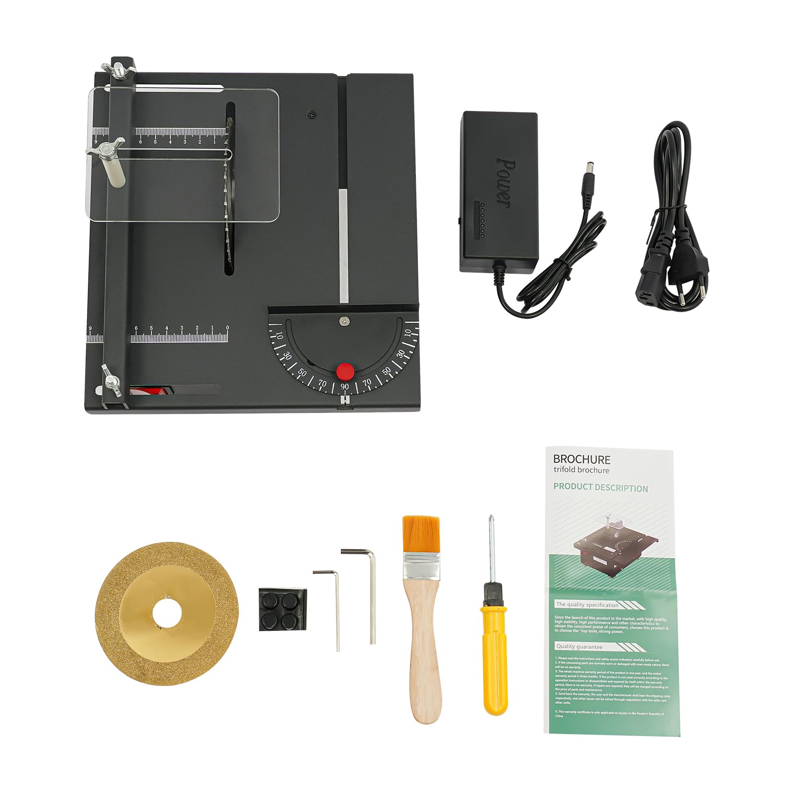 Mini sierra circular de mesa, 10000 rpm, multifunción, carpintería, 7 velocidades, 200 W, multifunción, portátil, de precisión, para manualidades, madera hecha a