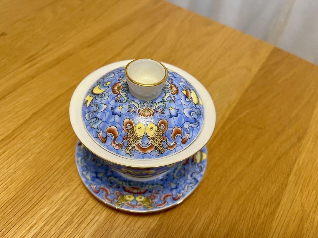 景德鎮製 粉彩 三才蓋碗 並蒂蓮湯呑み Amazon | 蓋碗を尽くし景德鎮製 三才蓋碗 並蒂蓮湯呑み | ノー