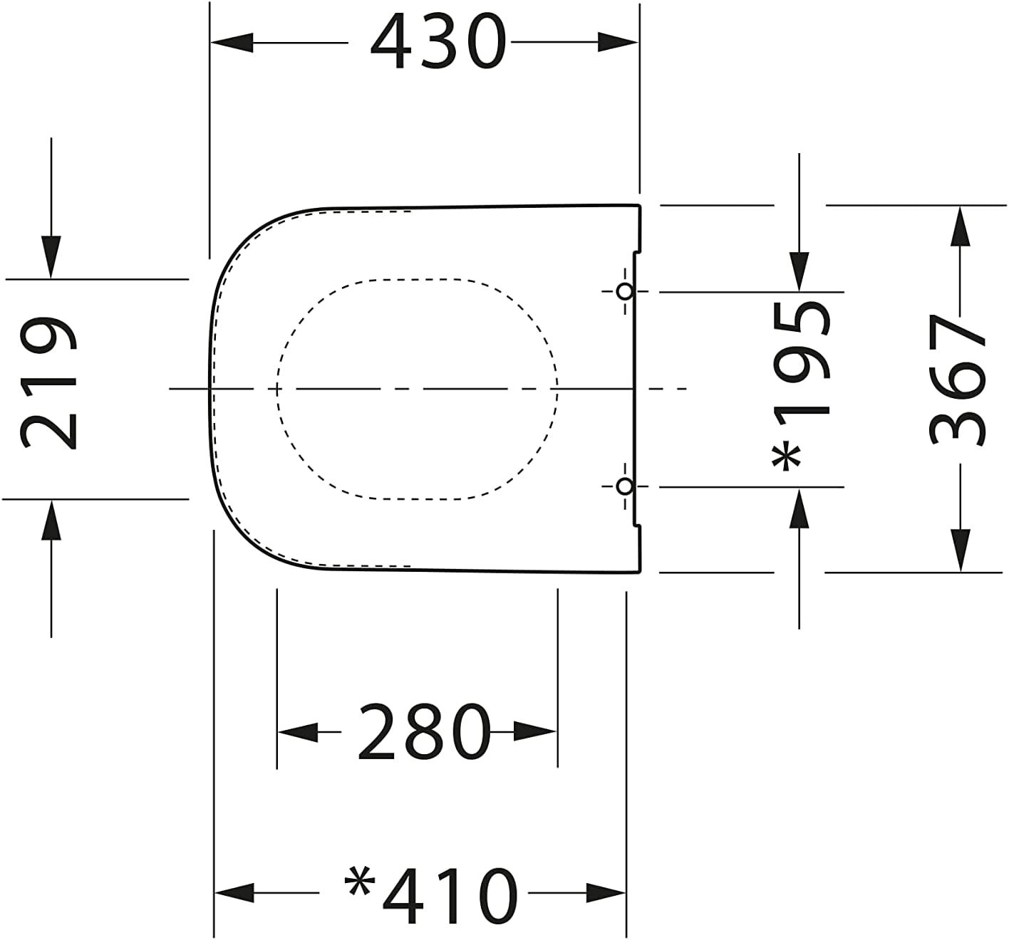 Exploded diagram of Duravit Happy D.2 toilet seat components