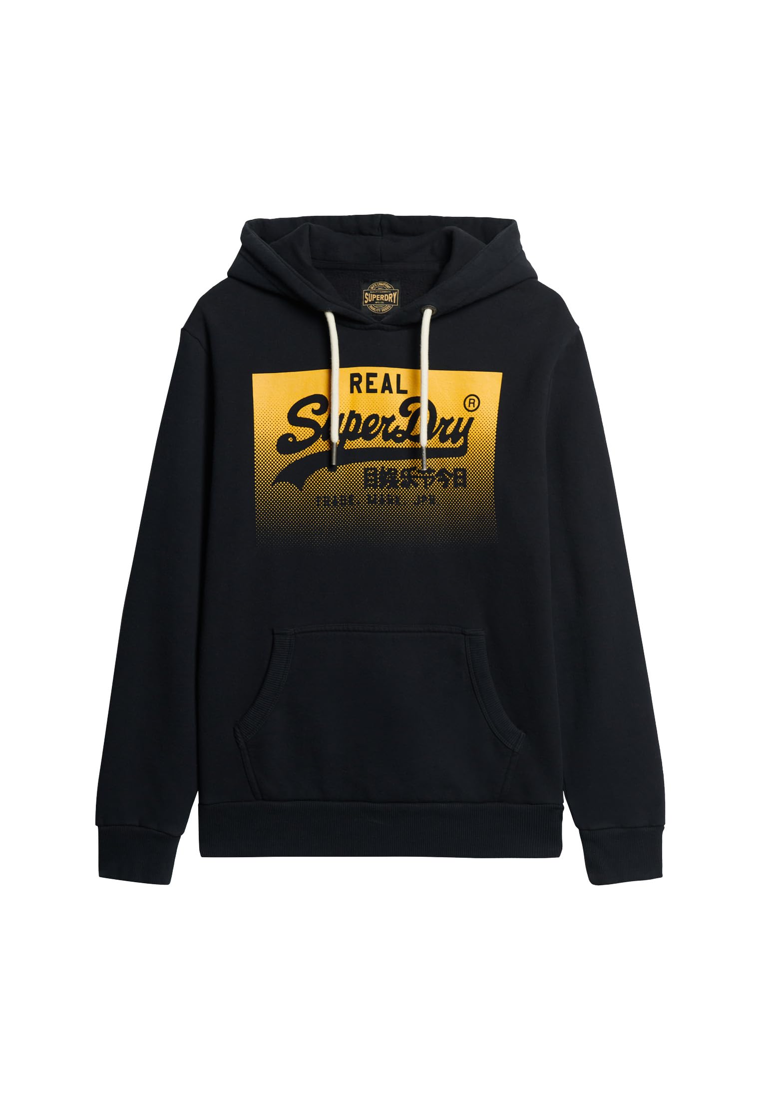 Superdry Męska bluza z kapturem w stylu vintage z gradientem i kształtem skrzynkowym,