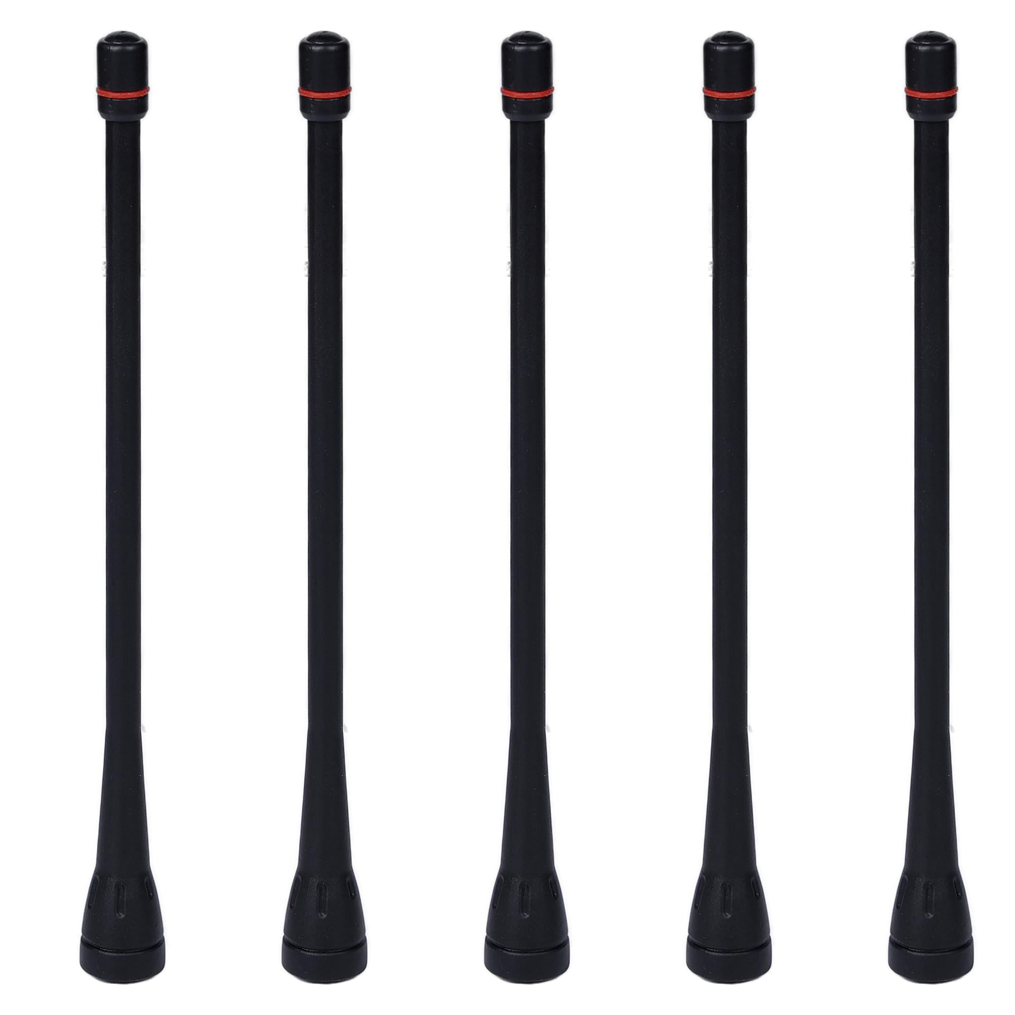 UHF Lot de 5 antennes fouet 400-470 MHz compatibles avec radio bidirectionnelle ICOM IC-F21 F21S F21BR F24 F80 IC-F4000 F4011 F4021 F4061 F4161 FA-SC57U 15,5 cm