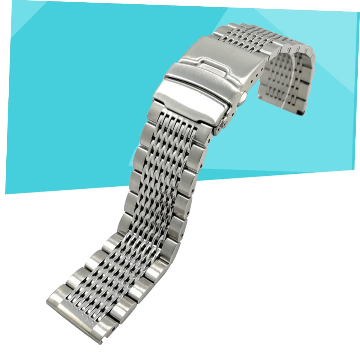COLLBATH Correa de Reloj de Acero Inoxidable 20mm, Correa Metálica Ergonómica para Hombre y Mujer Cierre Duradero y Diseño Elegante