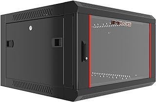 Sysracks - Network Data Cabinet - 9U Rack Mount - Wall Mount IT Rack - Locking - Server Rack - 24-Inch deep Data Rack - Locking Server Rack Cabinet Glass Door