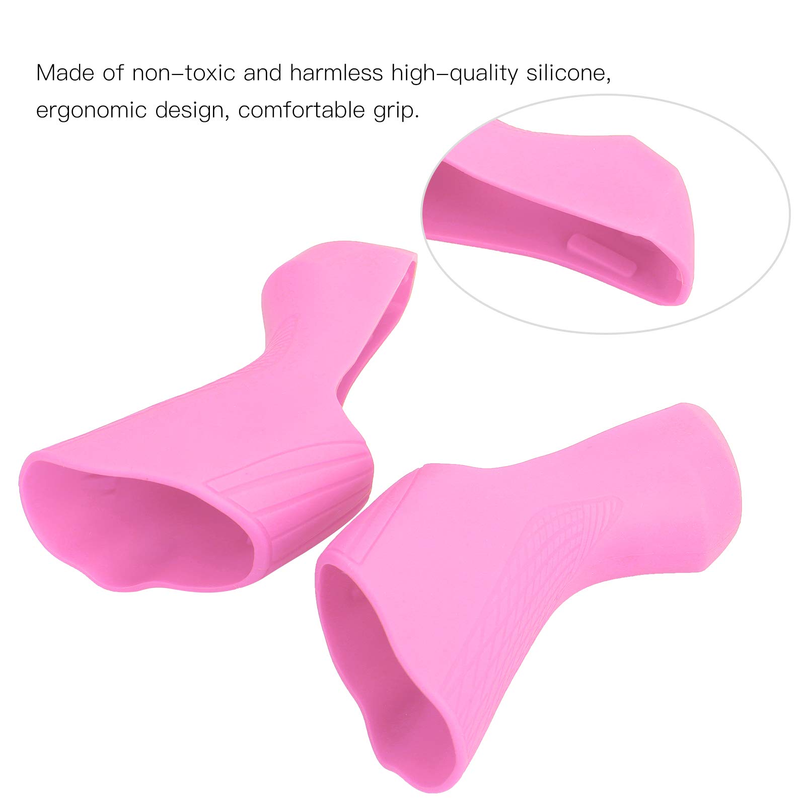 Copri Leve Cambio E Freno Per Bici In Silicone, Modello Ergonomico Per Shimano R7000 R8000, Antiscivolo E Colorato (Giallo), 4,3 Pollici - 5