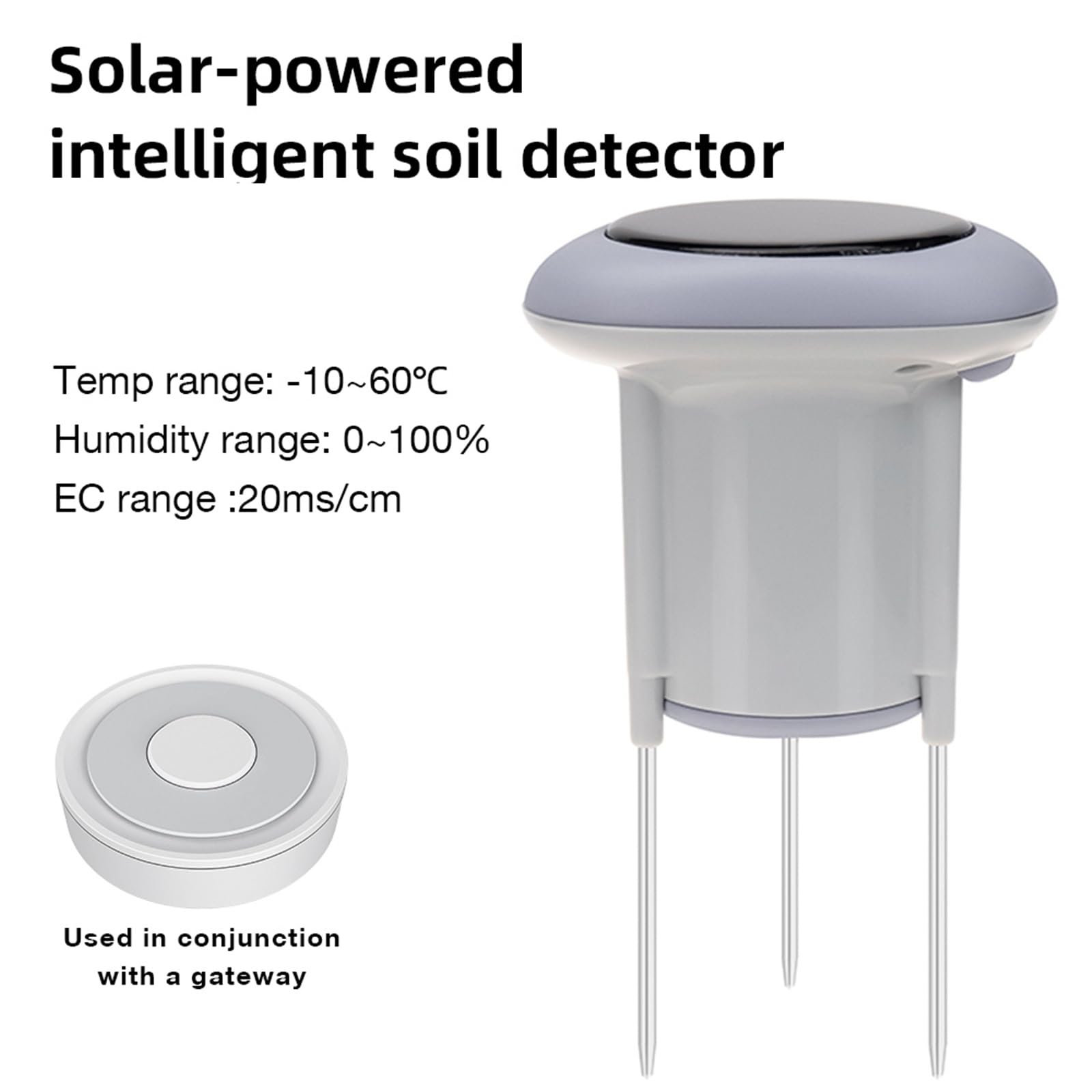 Monitor inalámbrico de suelo para plantas, sensores solares de humedad, temperatura, datos históricos, herramienta de jardinería para interiores y exteriores
