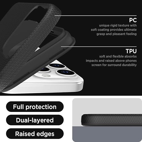 Miniatura 3 de Miimall Funda magnética delgada compatible con iPhone 15 Pro, color negro