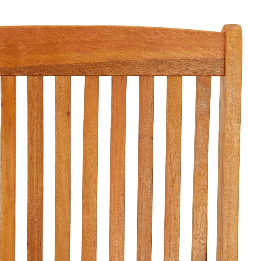 vidaXL 2X Sillas de Jardín Plegables Asiento Terraza Balcón Entrada Oficina Despacho Dormitorio Salón Hogar Sala Madera Maciza de Eucalipto