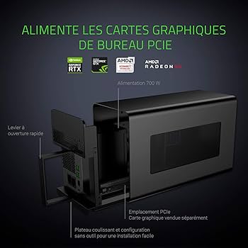 Razer Core X Chroma - Boîtier Graphique Externe - Carte jusqu'à 3
