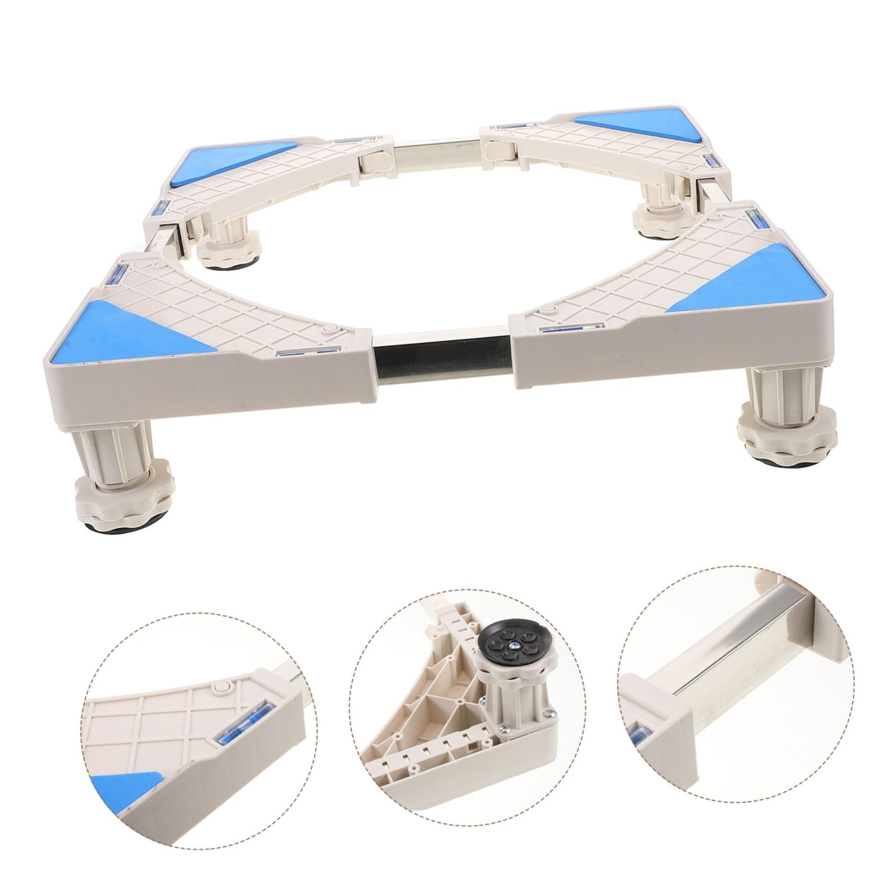 Base Móvil para Lavadora y Secadora, Soporte Elevado Blanco Fijo