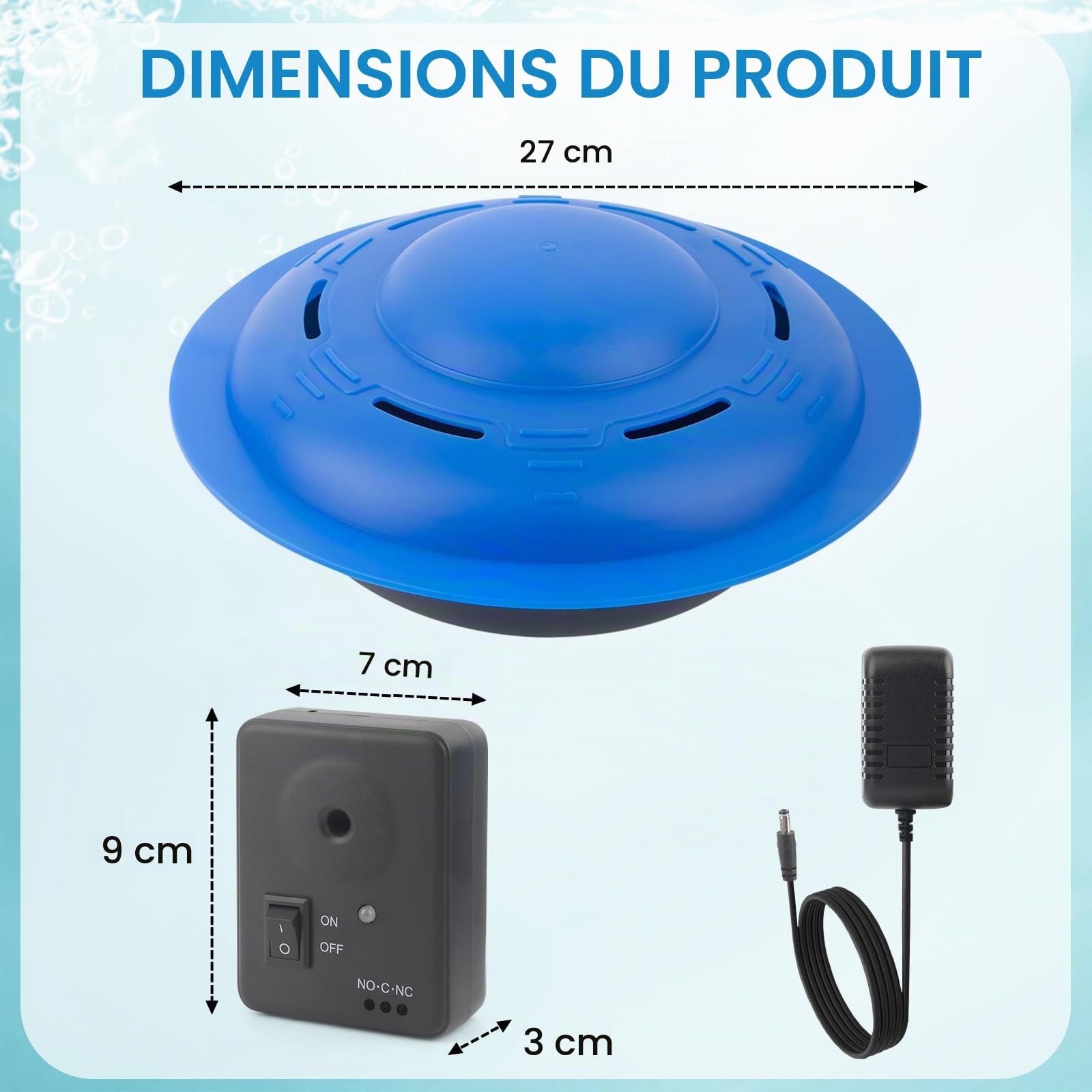 Alarme de piscine pour piscines creusées et hors sol, alarme de sécurité flottante avec alerte forte, sensibilité réglable, protection facile pour enfants et animaux domestiques, système de sécurité