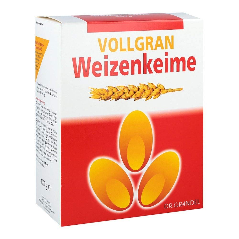 DR. GRANDEL VOLLGRAN Weizenkeime Premium – fermentierte Weizenkeime, proteinreich & ballaststoffreich, Reich an Vitamin E und ungesättigten Fettsäuren, für vegane Ernährung (1000 g (1er Pack))