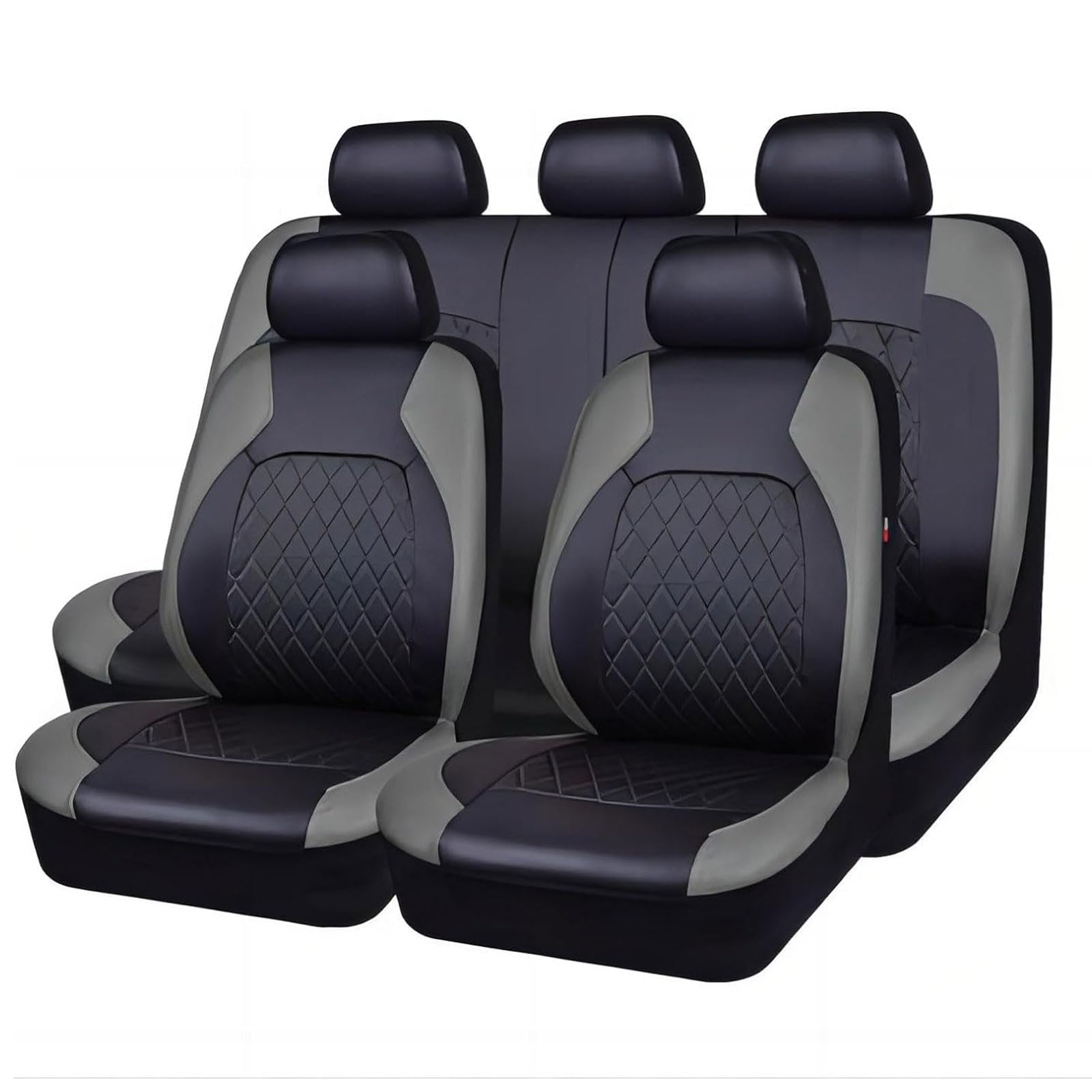 Housse de siège voiture pour Opel Astra 2 portes 2007-2015 en cuir gris
