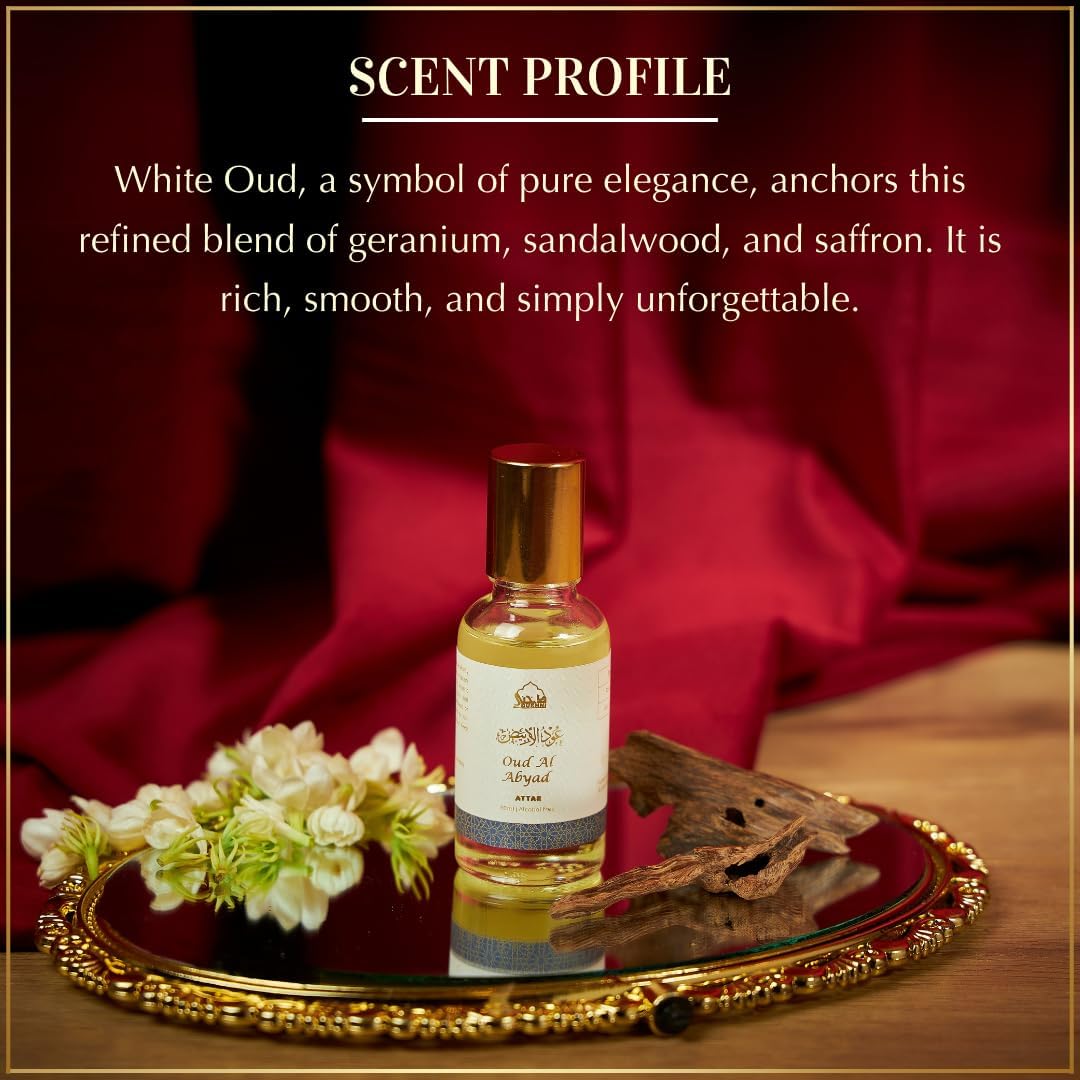 Dukhni White Oud Attar Oil 30ml Unisex Roll-On Perfume