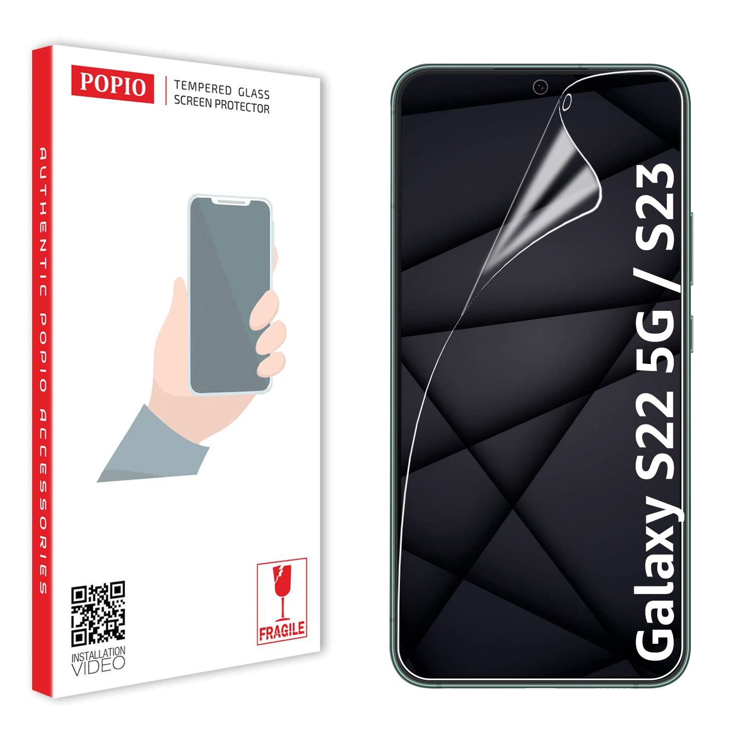 POPIO Acrylic Screen Guard For Samsung Galaxy S22 5G, Samsung Galaxy S23 (Transparent) Edge To Edge Full Screen Coverage With Easy Installation Kit (B0BR78SRJN) Amazon Price History, Amazon Price Tracker