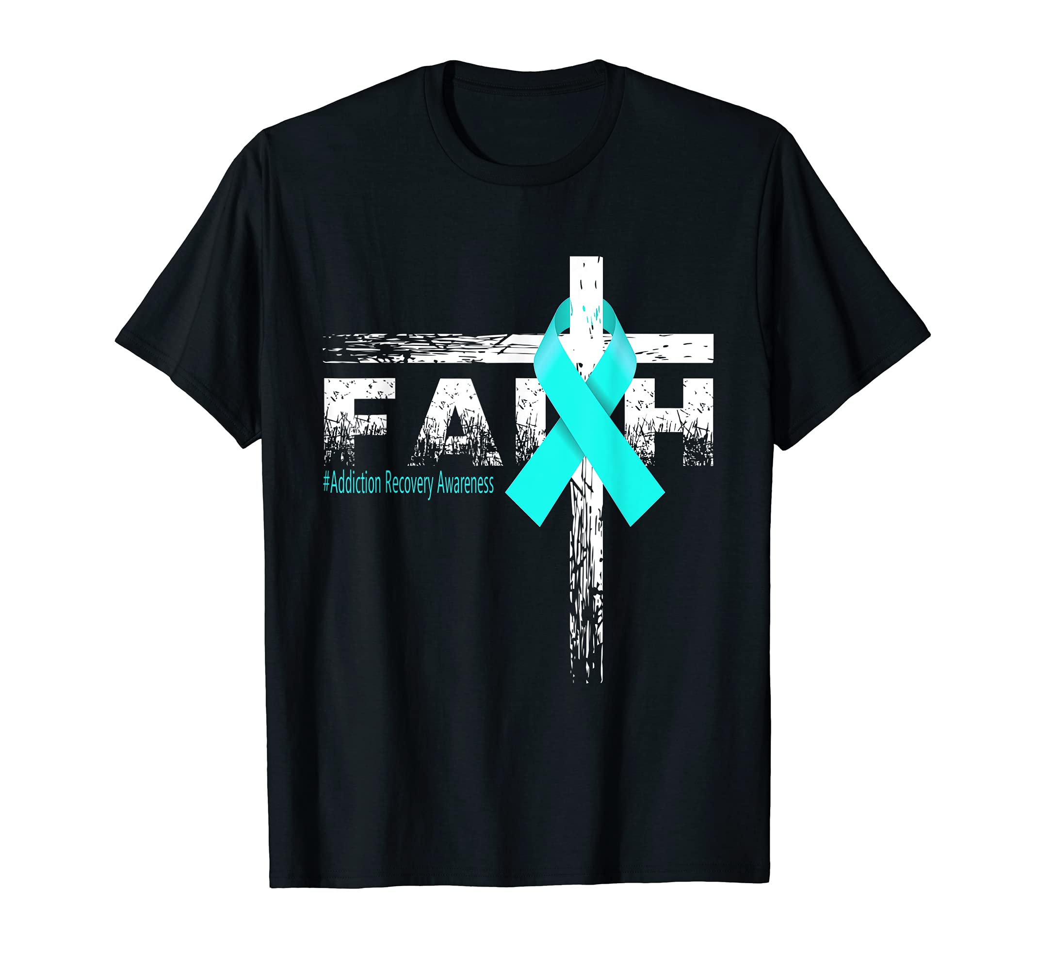 Addiction Recovery AwarenessChristian Faith & Cross T-Shirt