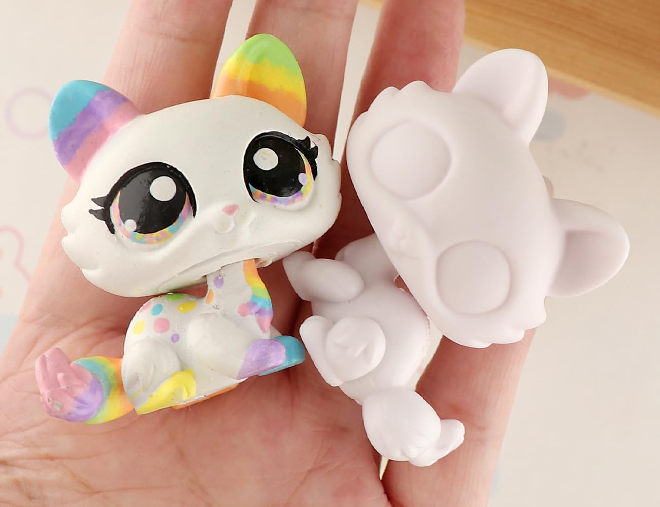 HAEUBDYAE White Base for Pet Shop Short Hair Cat Custom DIY Paint Design Your Pet (White 5pcs Bases)