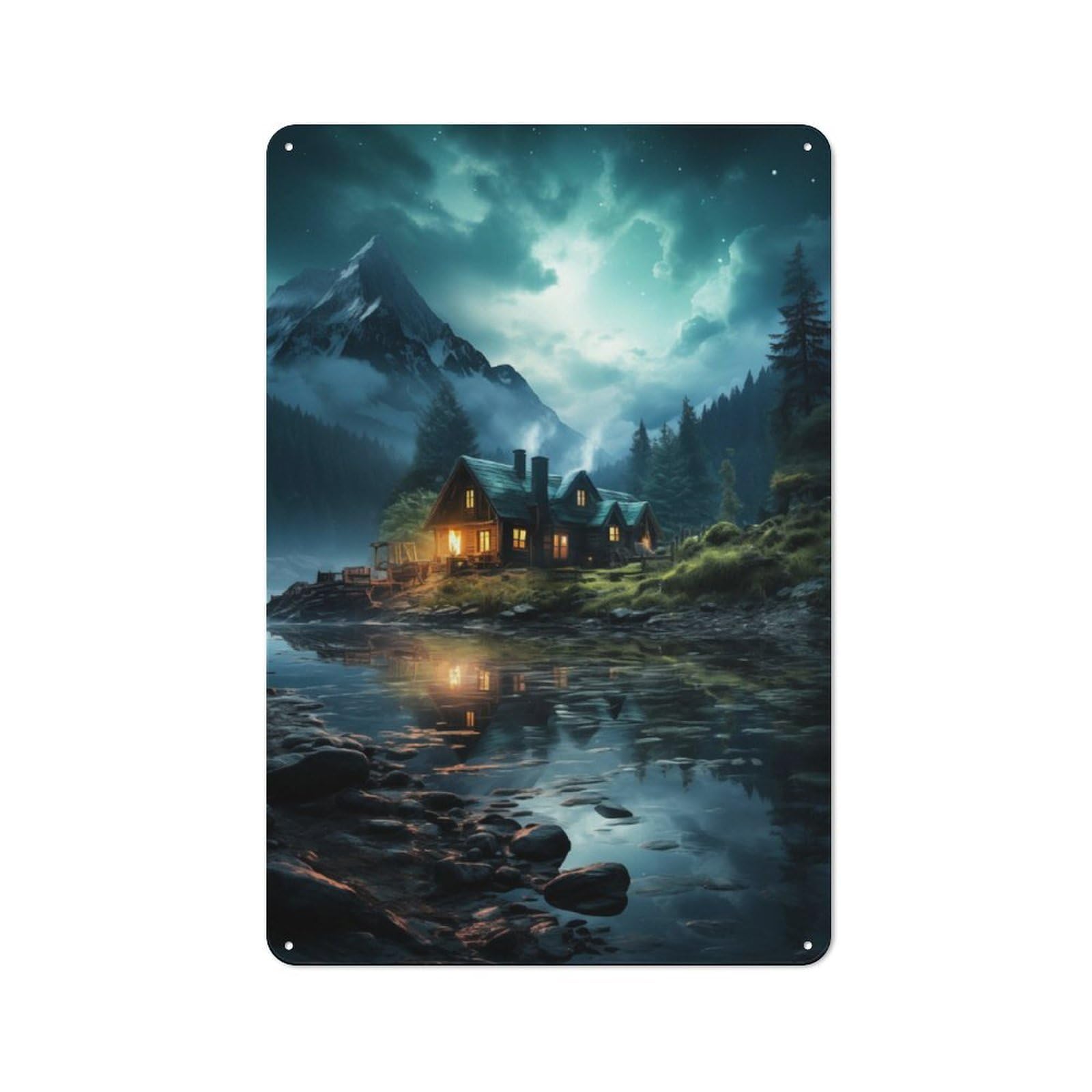 Junmoney Iceland Nature Retro-Style Metal Plaque 30X20cm For Kitchen Or Home Bar, Gift For Home Bar Enthusiasts During The Christmas Season