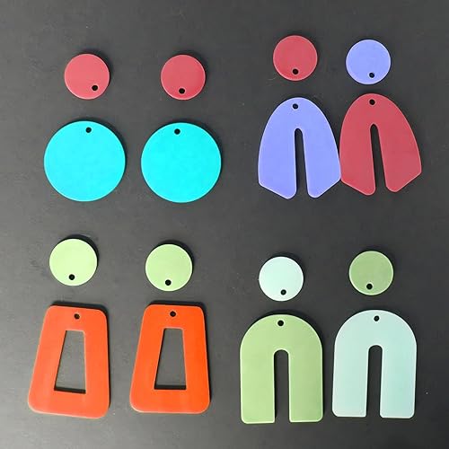 Miniatura 2 de 2 piezas de aretes geométricos de silicona para arco de resina colgante redondo molde de resina epoxi arco de forma redonda herramienta de