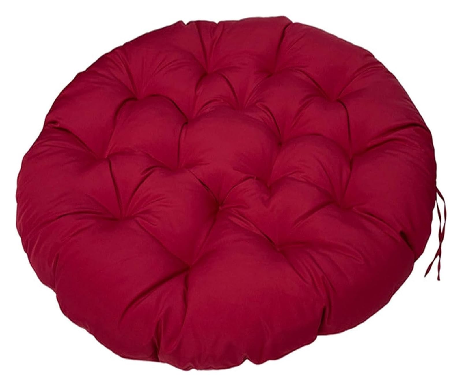 Cojín redondo impermeable para silla de 40-180 cm, almohadilla extraíble para columpio de jardín, terraza, color rojo vino, tamaño 110 x 110 cm, cómodo accesorio de asiento al aire libre
