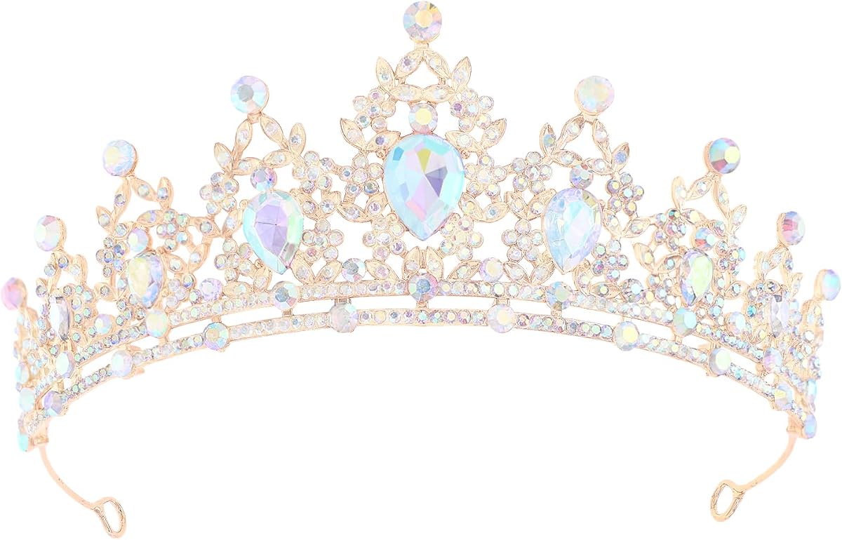 Tiara de princesa y corona de reina para mujer Tiara de cristal para boda de cumpleaños | Diamantes de imitación de Metal para graduación, Halloween, desfile de Navidad, regalos de quinceañera, accesorios para fotos, adorno para tarta de fiesta, decoración de ramo de disfraces