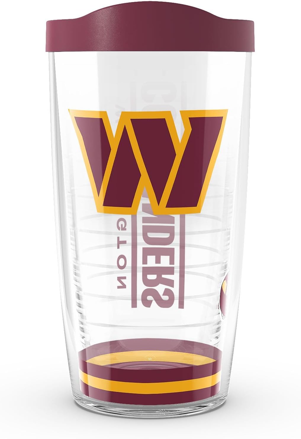 Tervis Made in USA Double Walled NFL Washington Commanders Arctic Insulated Tumbler Cup Keeps Drinks Cold & Hot, 16oz, Classic