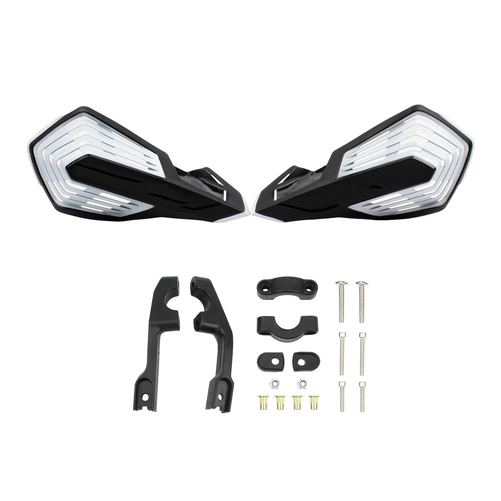 Ochraniacze dłoni Pasuje do HONDA pasuje YAMAHA EXC KLX YZF CRF ochrona osłona dłoni motocykla Protector motor terenowy Enduro(Black-white)