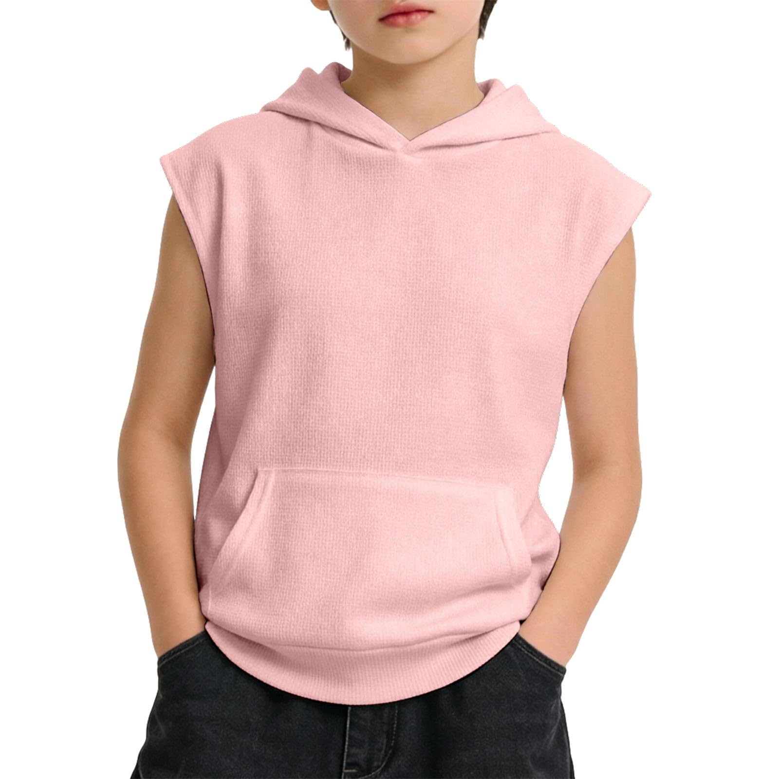 T-Shirt Enfant, Débardeurs pour Garçons, T-Shirts À Capuche sans Manches, Vêtements De Sport pour Enfants, T-Shirts À Capuche, T-Shirts Musclés, T-Shirts Basiqu, Léger Et Respirant