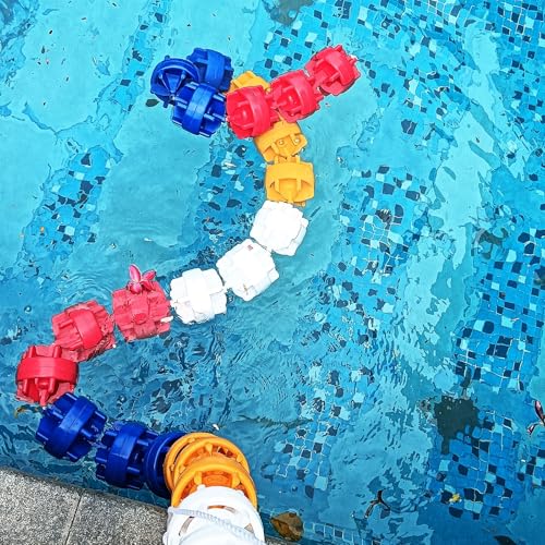 10ft 16ft 20ft 25ft 30ft 40ft 50ft 60ft 65ft Long Swimming Pool Safety Float Line Divider Rope, Commercial Home Floating Pool Equipment for Dividing Lanes, with Wire Ropes or Nylon Rope(Dia 12cm w/nlo