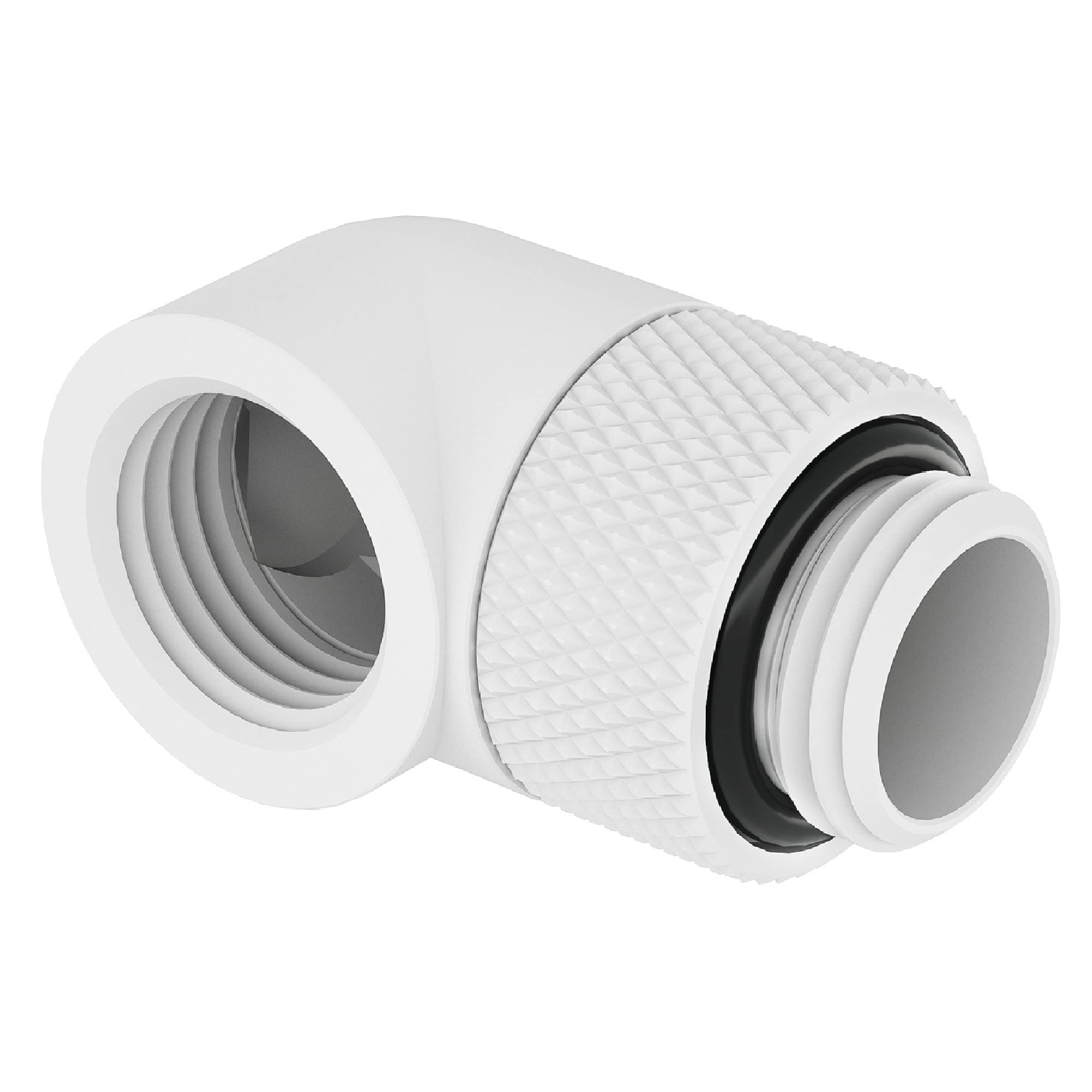 G1/4 Male Rotary to 90 Degree Female Angle - White