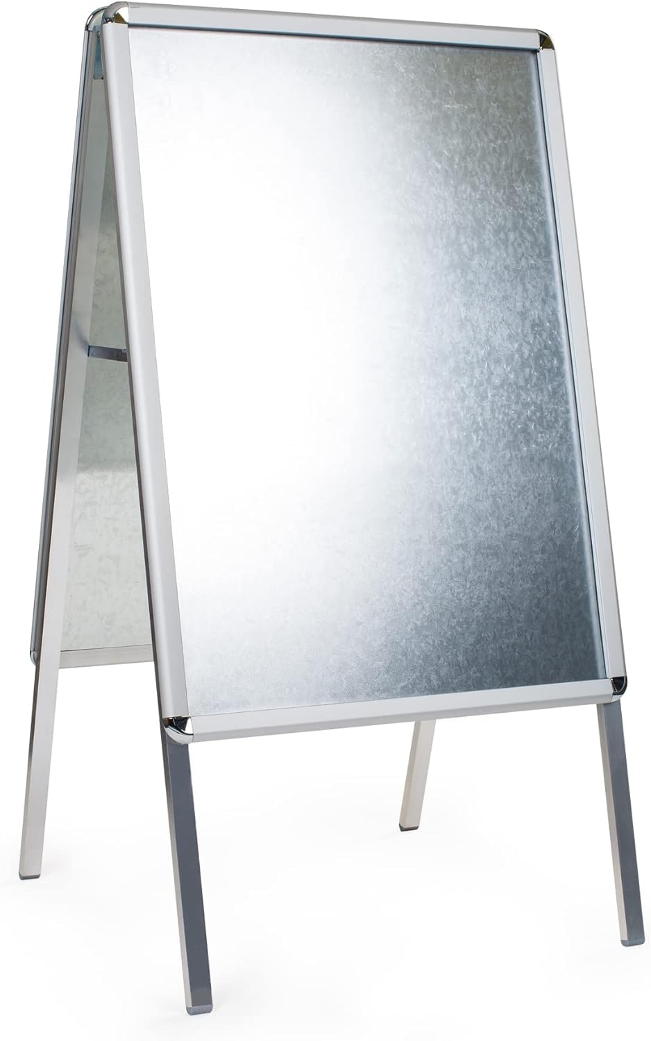 Alplas A-Board A1 & A2 Pavement Sign Holder Aluminium Poster Advertising Display with Snap Frame - Retail Stores Restaurant Coffee Shops Promotion Advert Outdoor Stand - Front loading 32mm - A2