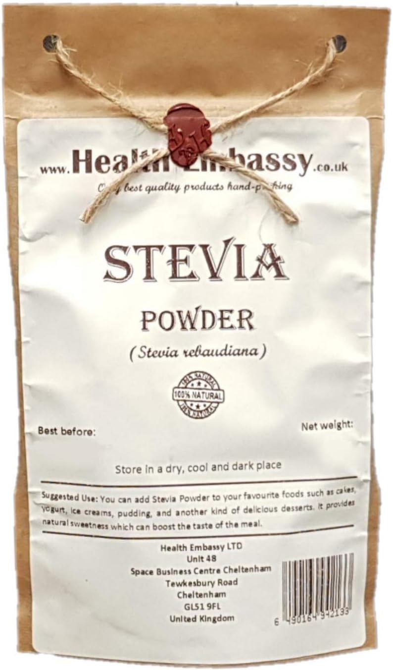 Health Embassy Stevia Powder (Stevia rebaudiana) (25g) Amazon.co.uk