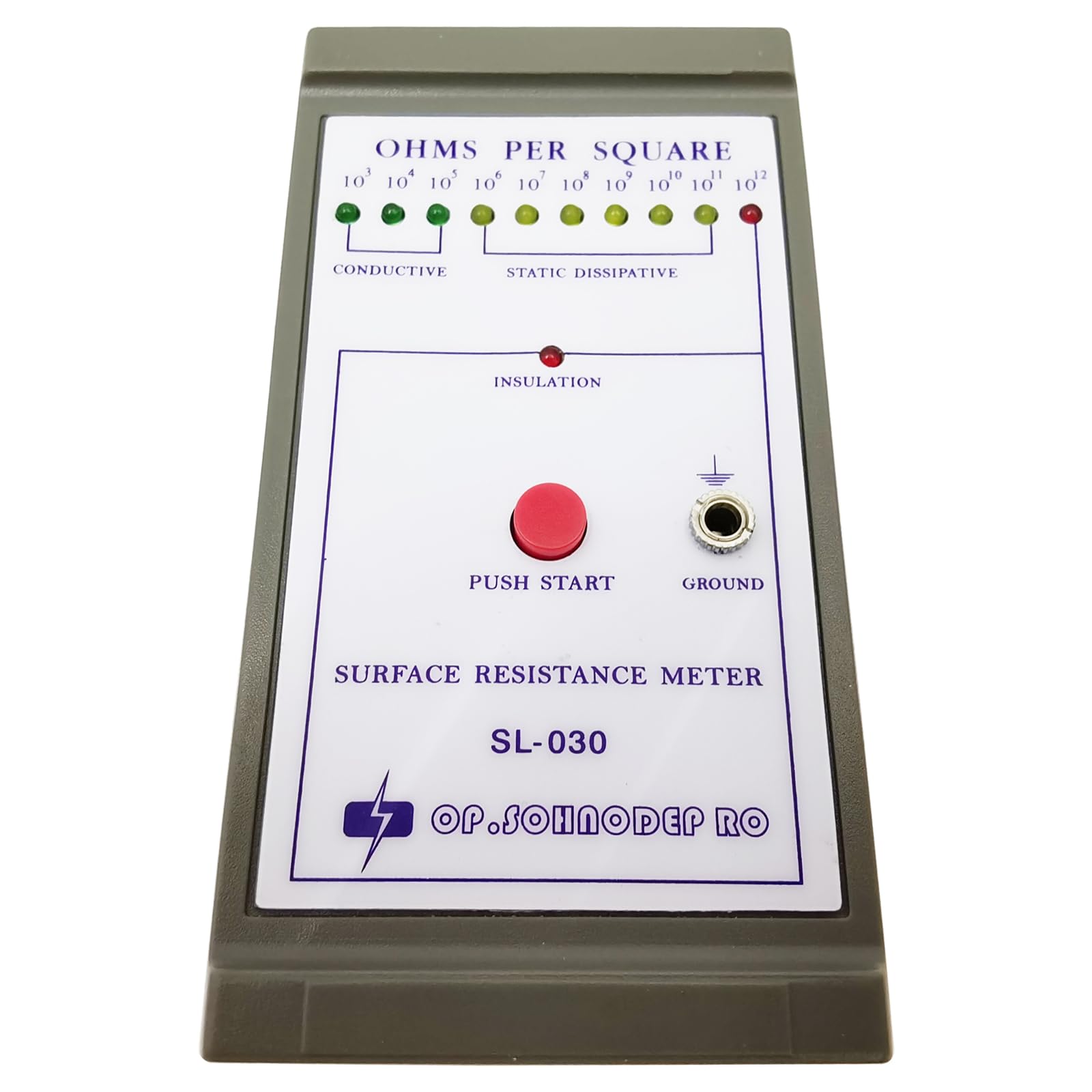 TECHTONGDA Portable ESD Electric Resistance Tester Digital Surface Earth Resistivity Meter 9V Resistivity Tester