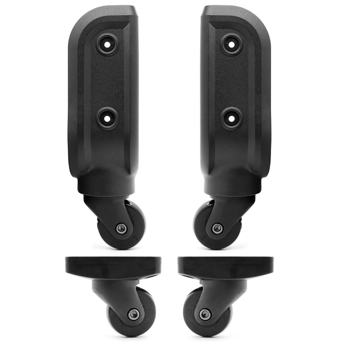 GEBONE Ruote di ricambio per bagagli Ruote di ricambio in plastica per valigie YF-BW020 # Kit di ricambio per riparazione, Un paio di ruote corte e lunghe, Wheel Diameter is about 42 mm, Fai da