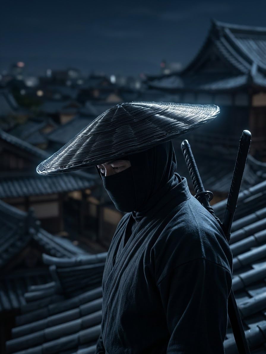 Handgefertigter Bambus-Kasa-Hut, gewebt, konisch, Sonnenhut für Gartenarbeit, Outdoor, oder Samurai, Ronin, Cosplay, leicht, traditionell