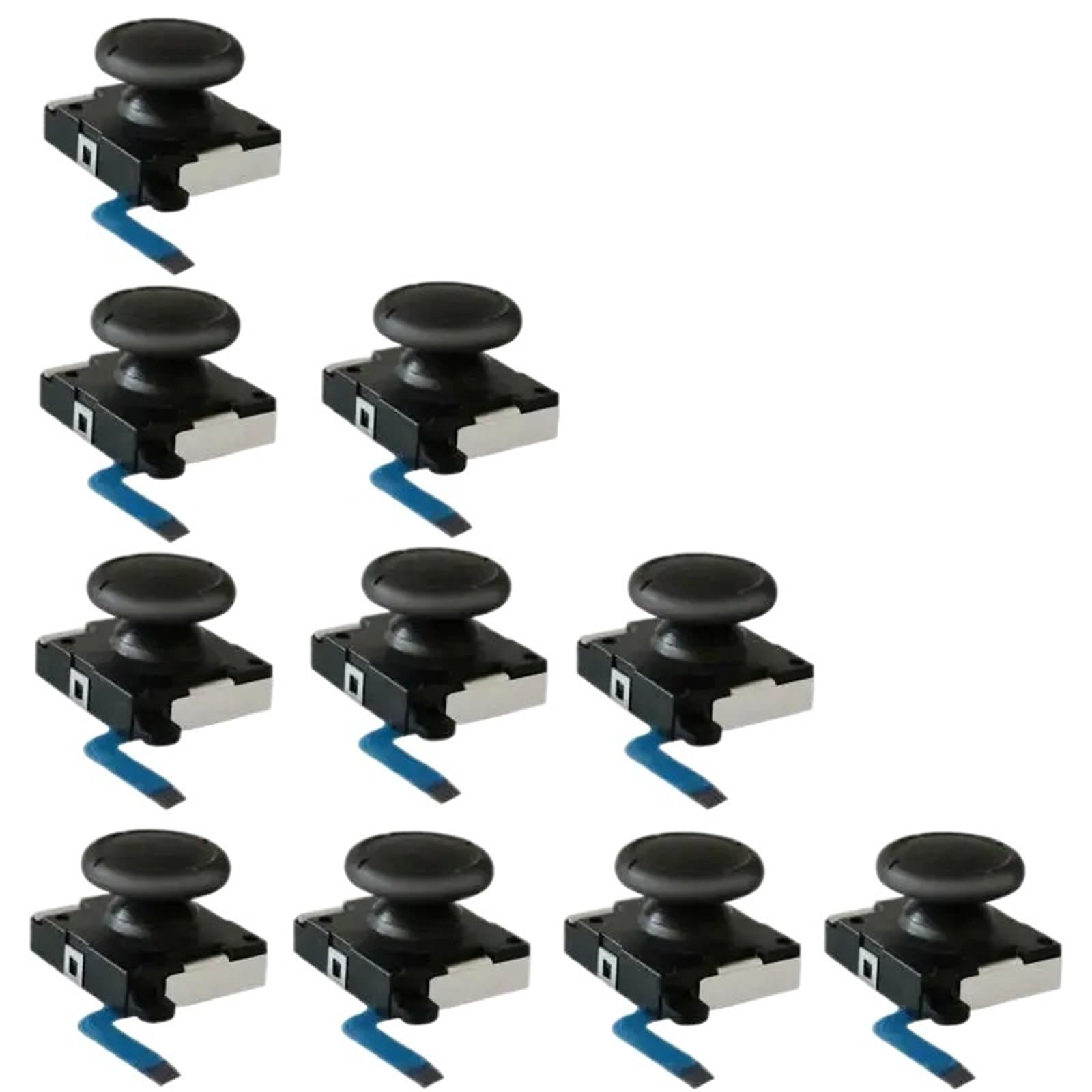 10 stücke Ersatz Joystick for Nintendo for Schalter 3D Joystick Analog Thumb-Stick Schalter for Lite for Joycon Controller(10pcs black)