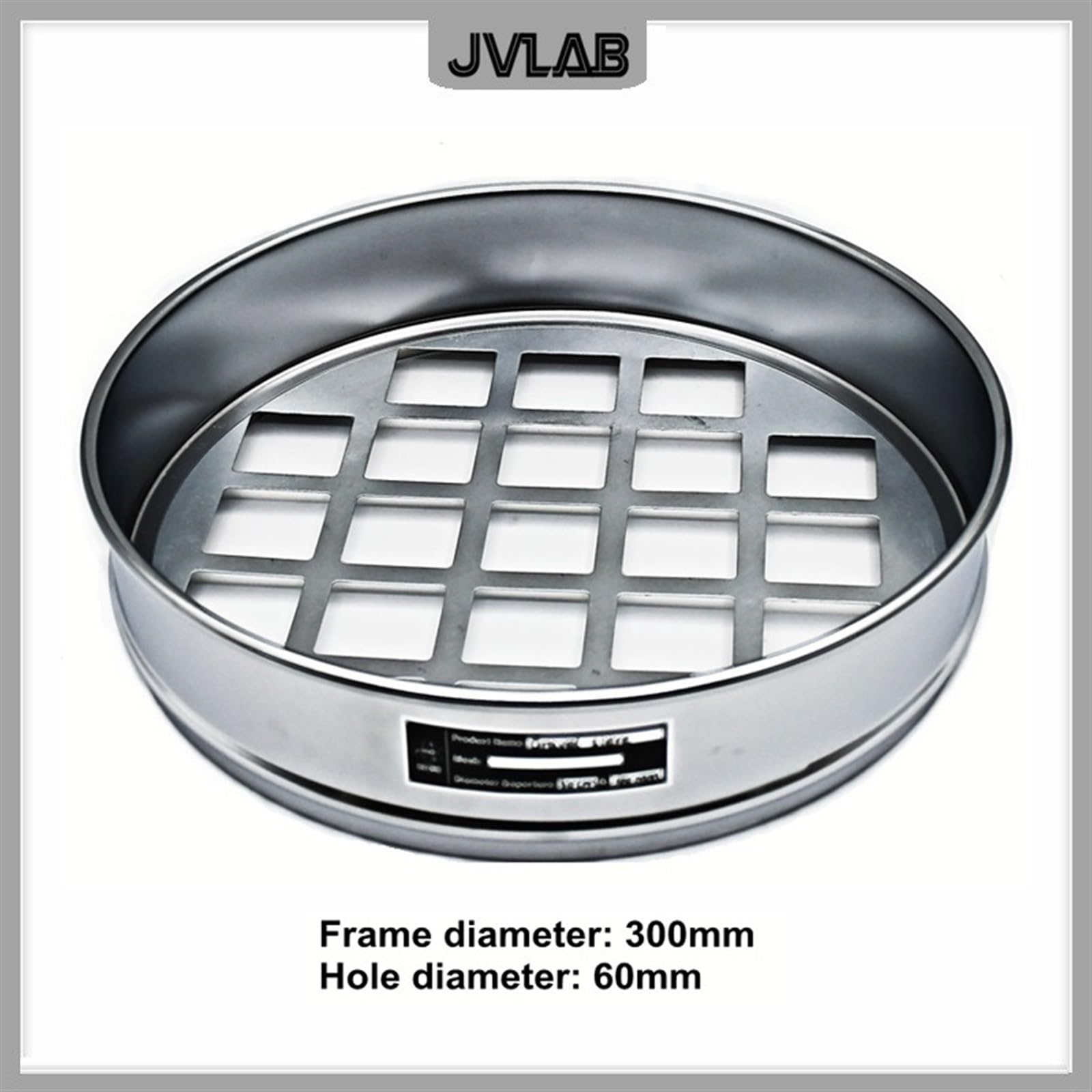 Tamiz de prueba laboratorio 30 cm con orificio cuadrado 0,075 a 90 mm | tamiz de prueba de grava y piedra de 30 cm con tecnología de ocultación inconsútil for uso en laboratorio(19mm)