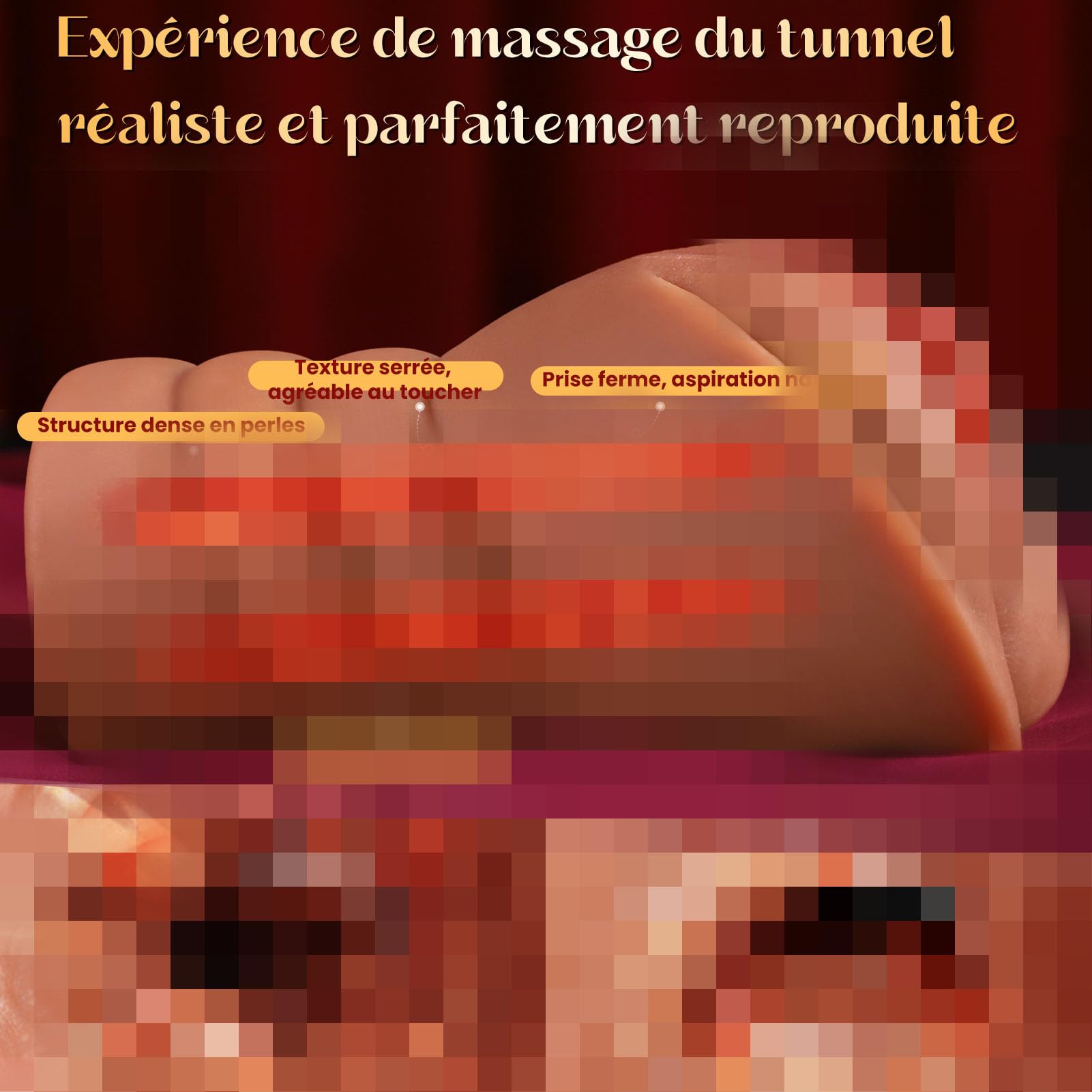 VIJISA Sextoy Homme Masturbateur,Version Allongée et Agrandie 725g Sextoy Homme Silicone Masturbateur Hommes,3D Canal étroit et Enveloppant Sextoyse