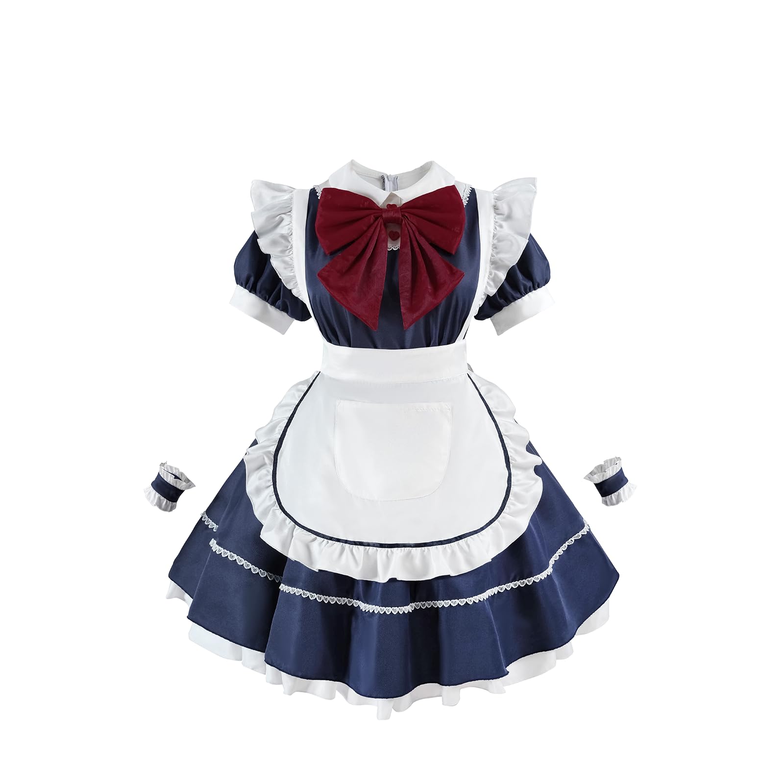 LTAKK Maid Costume Women French Maid Outfit with Apron Anime Cosplay Dress Set for Halloween Party Blue XXL โ image 1